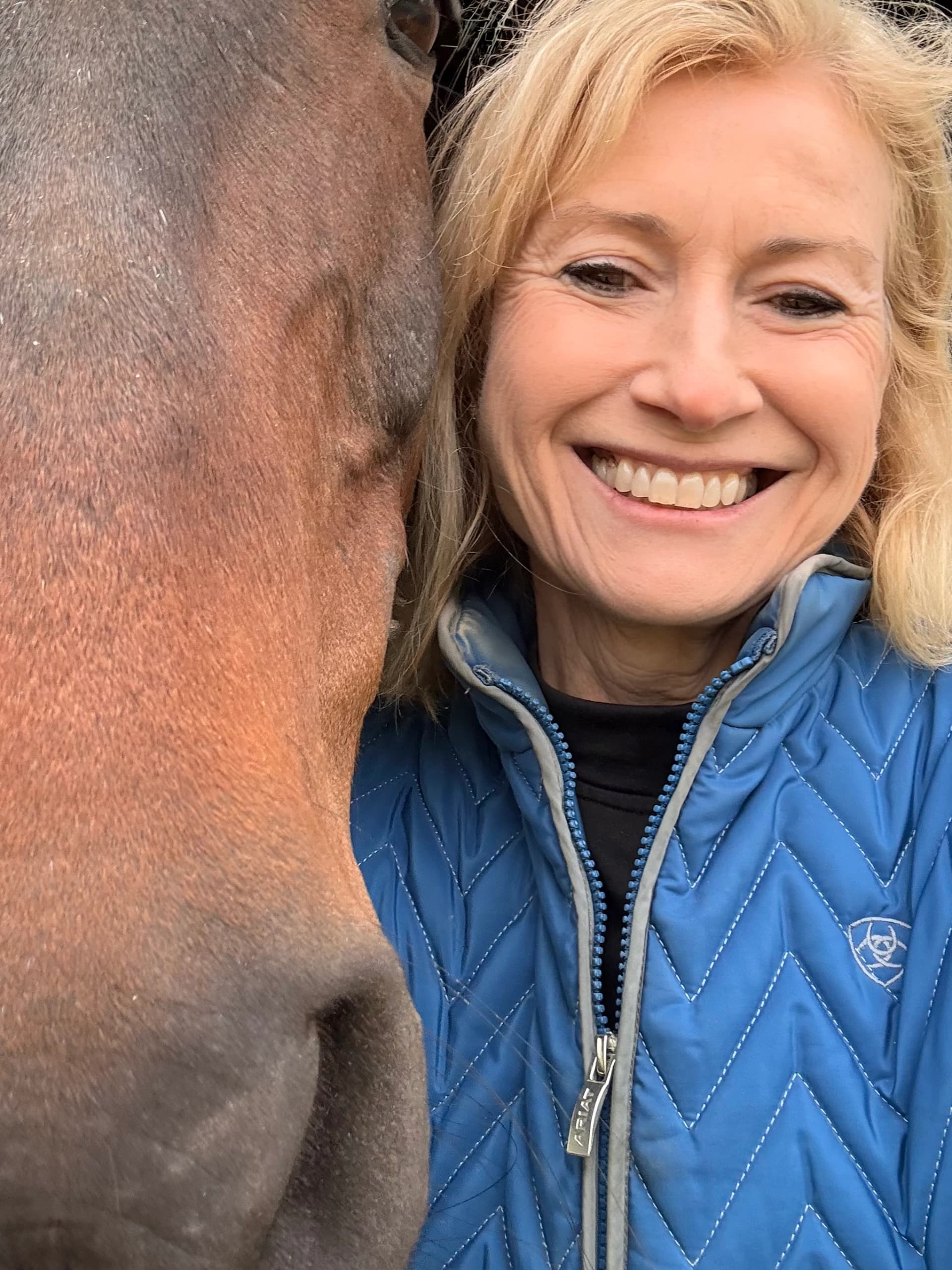 Dr. Klett with one of her horses